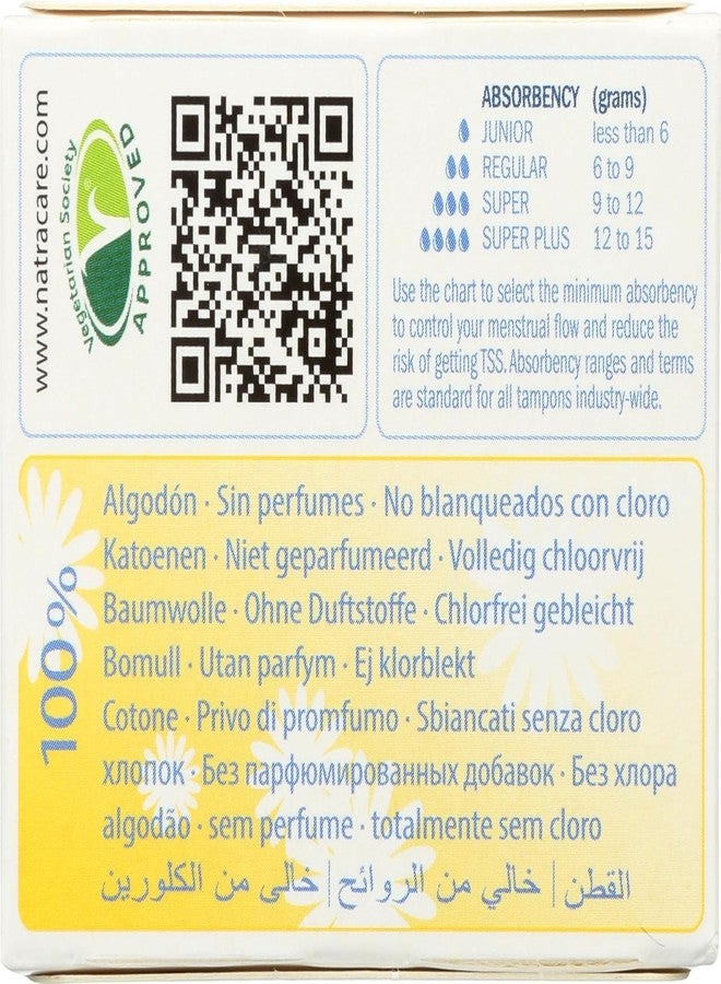 Natracare Tampon Regular Non Applicator, 10 ct - Image 2